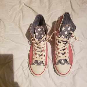 Vintage CONVERSE Chucks Stars & Stripes American Flag All Star High Top Sneakers